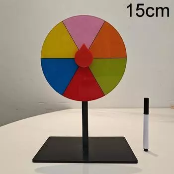 1 комплект Цветное колесо рулетки Настольное призовое колесо Сухостираемое вращающееся колесо Спиннер игра Сверхпрочное Редактируемое вращающееся колесо