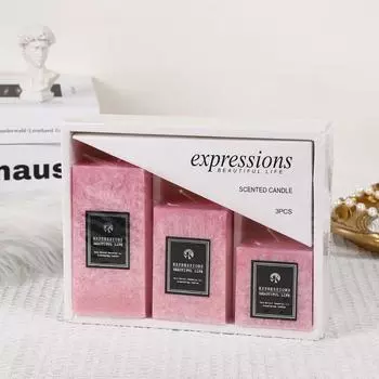 1 комплект цветных квадратных свечей из воска Ice column, бытовая бездымная ароматическая свеча для экстренной свадьбы с ароматом в подарок