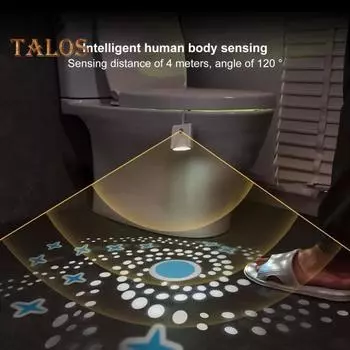 1 комплект, датчик для унитаза, USB перезаряжаемый датчик движения, ночник для унитаза, украшения для ванной комнаты белый