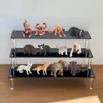 1 комплект демонстрационных стендов, черная акриловая стойка для хранения, элегантная универсальная многослойная стойка для домашней вечеринки Four Layer