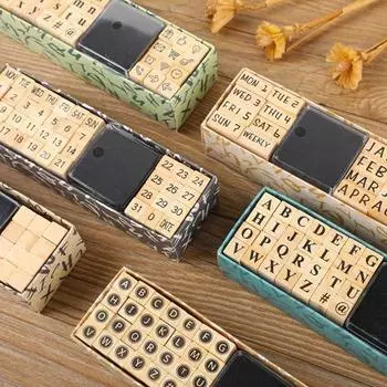 1 комплект, деревянная печать, буквы, цифры, ретро печать, деревянные штампы, деревянные штампы, канцелярские принадлежности для скрапбукинга, сделай сам, украшение для альбома, печать ручной работы