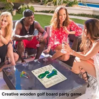 1 комплект деревянных игральных костей для гольфа, портативная дорожная доска для подсчета очков в гольфе