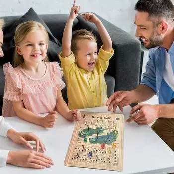 1 комплект деревянных игральных костей для гольфа, портативная дорожная доска для подсчета очков в гольфе