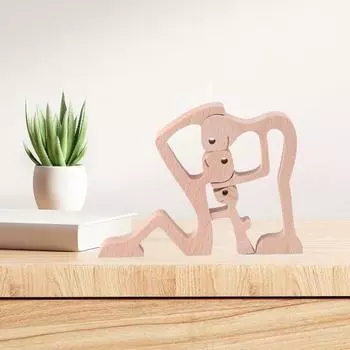 1 комплект деревянных украшений для семьи щенков, прочный твердый деревянный фермерский домик, деревенская собака для мужчин и женщин C