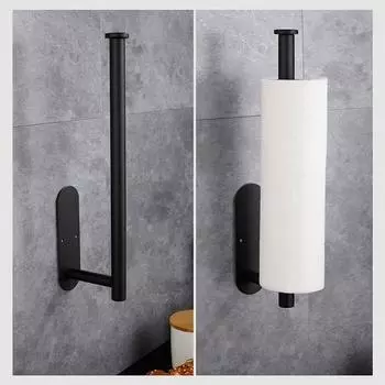 1 комплект, держатель для банных полотенец, самоклеящийся держатель из нержавеющей стали для домашнего общежития под шкафом, держатель для бумажных полотенец для отеля Ellipse серебряный