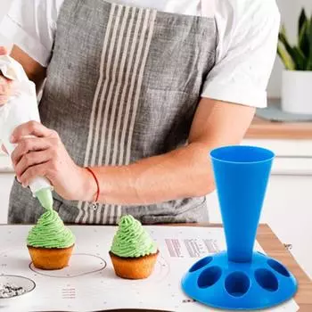 1 комплект, держатель для кондитерского мешка, подставка для кондитерского мешка с держателем насадки, набор для украшения торта, аксессуары для выпечки для домашней кухни серый