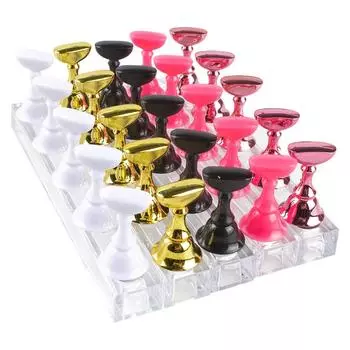 1 комплект, держатель для накладных ногтей, тренировочная подставка, держатель, основа, сплав, кристалл, лак для дизайна ногтей, дисплей, маникюрные инструменты