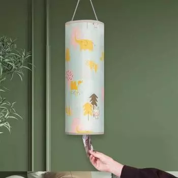 1 комплект, держатель для продуктовой сумки, многоразовый, поддерживает порядок, большое отверстие, практичный настенный пластиковый органайзер с крючком для кухни C