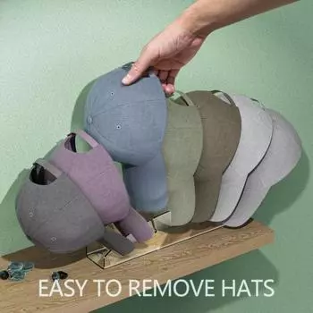 1 комплект, держатель для шляп, акриловая подставка для шляп, органайзер, компактная стойка для хранения шляп для дома, спальни, шкафа, офиса чёрный