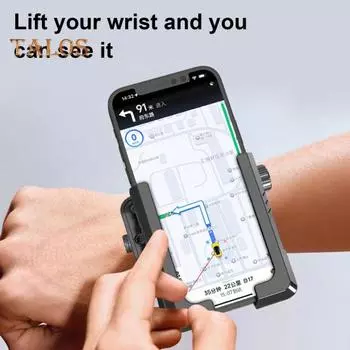 1 комплект держателя для телефона на руку, вращающийся на 360 градусов, регулируемый, для мужчин и женщин, для активного отдыха, пешего туризма, бега, ходьбы, езды на велосипеде, ремешок на запястье, крепление для сотового телефона чёрный