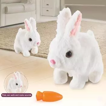 1 комплект детская электронная плюшевая игрушка для собак ходячий интерактивный щенок кролик D