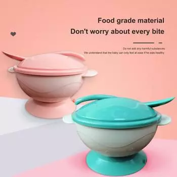 1 комплект, детская миска, безопасные столовые принадлежности, полипропиленовая присоска, детская миска, удобный уход за кормом, полипропилен зелёный