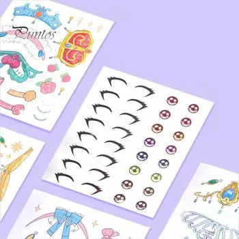 1 комплект, детская сумочка для макияжа принцессы, наклейки для макияжа, цветные стразы, игра-одевалка для девочек, набор для книги по рукоделию, подарок на день рождения розовый