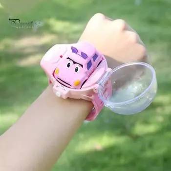 1 комплект, детские часы с дистанционным управлением, автомобиль с USB-перезаряжаемым регулируемым ремешком, 2,4 ГГц, радиоуправляемая мини-гоночная машинка, игрушка на запястье со светодиодной подсветкой, подарок для малышей, мальчиков и девочек D