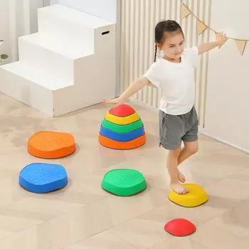 1 комплект детских нескользящих камней для детского сада, для дома и улицы, для малышей, для обучения фокусировке, равновесию, координации, речному мосту, каменная игрушка