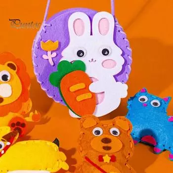 1 комплект, детский набор для шитья кукол своими руками, нетканый материал, набор для шитья плюшевых игрушек для животных, для начинающих, для мальчиков и девочек, подарок Upgrade