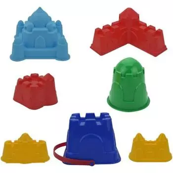 1 комплект, детский пляжный набор игрушек из песка, игрушка-замок из песка, набор строительных форм для детей, уличная игрушка 7pcs Packed разноцветный