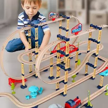 1 комплект детский поезд трек комплект малышей мальчики девочки образовательный электропоезд A