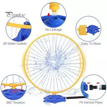 1 комплект, детский разбрызгиватель воды, вращающийся на 360 градусов, летний, для улицы, сада, заднего двора, газона, круговая игрушка для распыления воды, подарок для малышей, мальчиков и девочек Sets