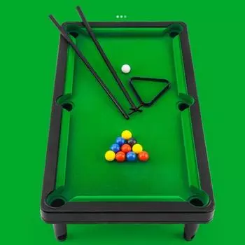 1 комплект детского мини-бильярдного стола с 11 шарами, 2 киями, 1 треугольной стойкой, противоскользящими ножками, портативный детский и взрослый обучающий мини-бильярд для игры в снукер S