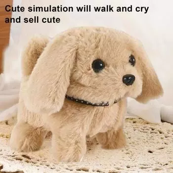 1 комплект детской электронной плюшевой игрушки для собак, ходячая интерактивная игрушка в виде щенка, кролика, кошки, плюшевая игрушка для малышей, мальчиков и девочек, обучающая игрушка-симулятор в виде животного A