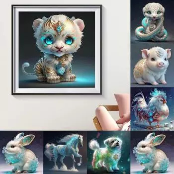 1 комплект DIY алмазная живопись картина тонкое мастерство зодиакальные животные узоры алмазная живопись H