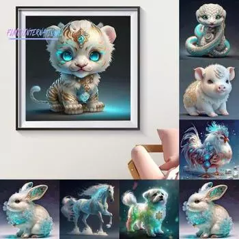 1 комплект DIY алмазная живопись картина тонкое мастерство зодиакальные животные узоры набор для алмазной живописи для дома G