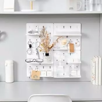 1 комплект DIY долговечный полезный гладкий край без перфорации требуется настенная полка для хранения органайзер стеллаж белый