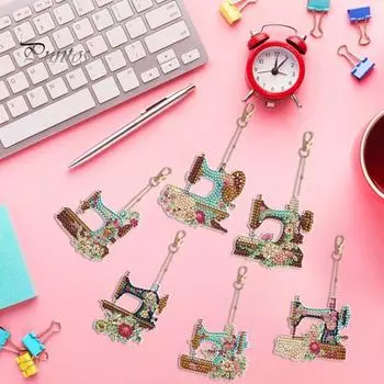 1 комплект DIY горный хрусталь картина брелок швейная машина форма кулон для украшения дома уникальный подарок Sets