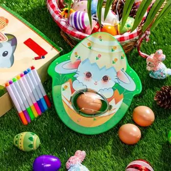 1 комплект DIY игрушки-яйца Руководство с ручкой Координация рук и глаз Цветовое познание Развитие мозга Развлечения Гладкое пасхальное яйцо Машина для рисования Игрушки Подарок B