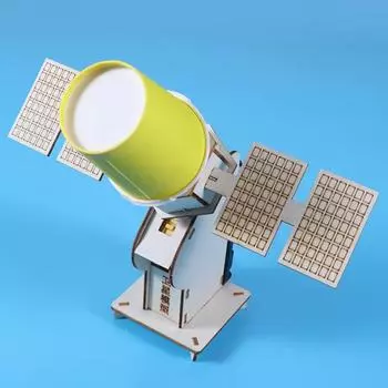 1 комплект DIY комплект для создания модели искусственного спутника, обучающая деревянная головоломка ручной работы, модель спутника, детские проекты по исследованию науки, игрушка STEM Sets