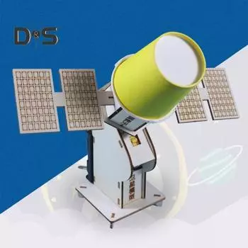 1 комплект DIY комплект для создания модели искусственного спутника, обучающая деревянная головоломка ручной работы, модель спутника, детские проекты по исследованию науки, игрушка STEM Sets