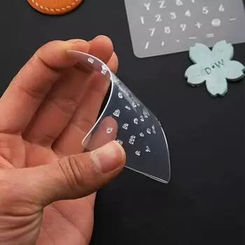 1 комплект DIY кожаная резьба цифровая печать символов кожаная буква штамповка полупрозрачная кожа печатный инструмент подвижный тип медь