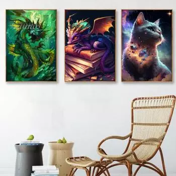 1 комплект DIY набор для рисования стразами изысканный яркий цвет мультяшный узор картина ремесло для украшения дома A