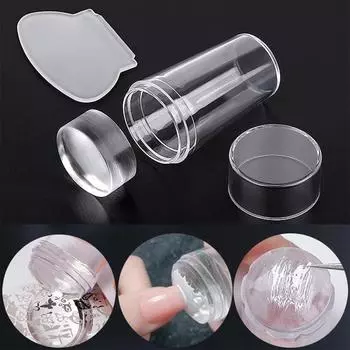 1 комплект, DIY полировка ногтей, штамп для ногтей, инструмент для штамповки ногтей, французский маникюр, скребок для ногтей, силиконовый набор белый