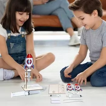 1 комплект DIY ракетная установка модель комплект ручной работы деревянная головоломка с воздушным приводом