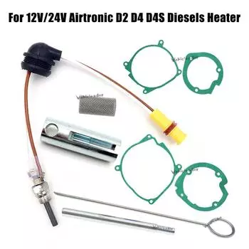 1 комплект для 12 В 24 В Airtronic D2 D4 D4S комплекты воздушных стояночных обогревателей Свеча накаливания + гаечный ключ + инструмент для снятия + прокладка двигателя + прокладка горелки