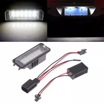 1 комплект для Golf 4 5 6 7 Mk4 Mk7 Passat Cc Polo Scirocco Skoda Seat Leon Ibiza Altea Xl Suoerb светодиодные фонари для номерного знака автомобиля 12 В Onesize