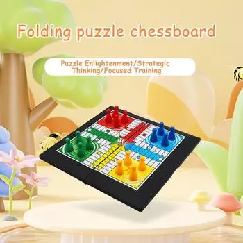 1 комплект для игры в шахматы на 4 игрока с раскладной шахматной доской 16 шахмат