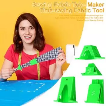 1 комплект для изготовления трубок для рулонов ткани, ковриков, набор для изготовления косой бейки, набор для изготовления трубок для рулонов ткани, для самостоятельного шитья тканых тканей, стегания Sets