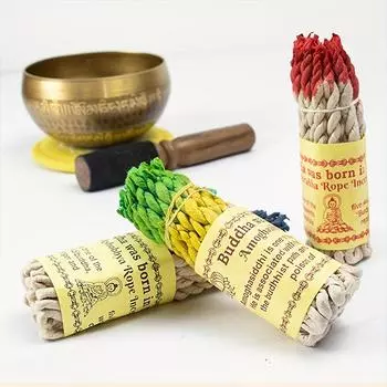 1 комплект для очищения воздуха, дезодорирования, йоги, медитации, для помещений, непальские веревочные благовония