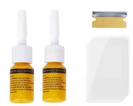 1 комплект для ремонта лобового стекла автомобиля - наножидкий наполнитель для устранения сколов и трещин, жидкое техническое обслуживание стекла