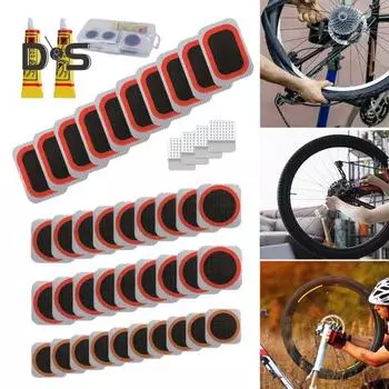 1 комплект для ремонта внутренней шины велосипеда с клеем 35/30/50 мм, металлическим напильником, инструменты для ремонта проколов шин горного велосипеда, аксессуары для велосипеда A