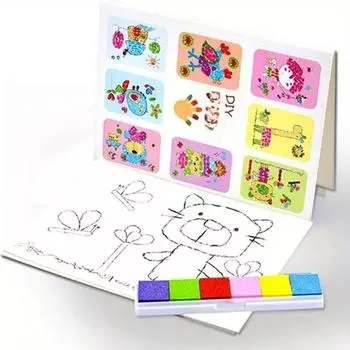 1 комплект для рисования пальцами, нетоксичный акварельный набор для творчества, игровые инструменты «сделай сам», аксессуары, цветная живопись, напечатанная вручную