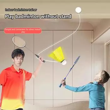 1 комплект для самостоятельного обучения бадминтону, тренажер для отскока, профессиональный растягивающий бадминтон, тренажер для отскока, одно сопутствующее упражнение