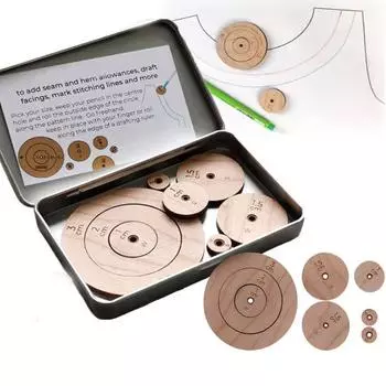 1 комплект для шитья кругов с картонной коробкой, колесо для лоскутного шитья, круговой шаблон для стегания, линейка, инструменты для поделок своими руками A
