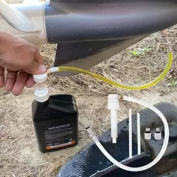 1 комплект для стандартных бутылок объемом 1 кварта для подвесных моторов Mariner, универсальный 8-кубовый нижний блок, шестеренчатый масляный насос с адаптерами 3/8 дюйма, 8 мм, 10 мм