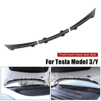 1 комплект для Tesla Model 3 Y Передняя крышка шасси Водонепроницаемая полоса Защитная крышка воздухозаборника Уплотнительная полоса Капот Модификация Аксессуары