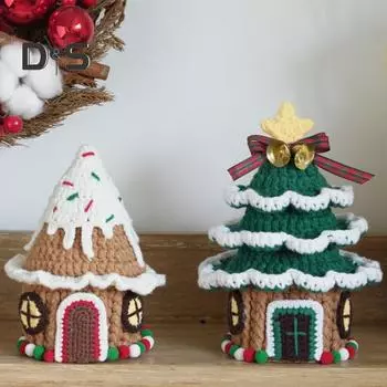 1 комплект для вязания крючком домика на рождественской елке, набор для самостоятельного изготовления снежного домика, набор для начинающих для детей и взрослых, товары для рукоделия Christmas Tree