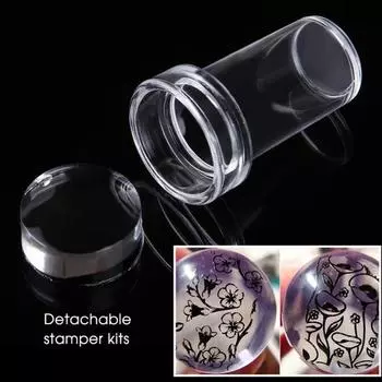 1 комплект долговечный штамповщик для ногтей Съемный универсальный прозрачный силикон со скребком